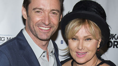 Hugh Jackman with his wife